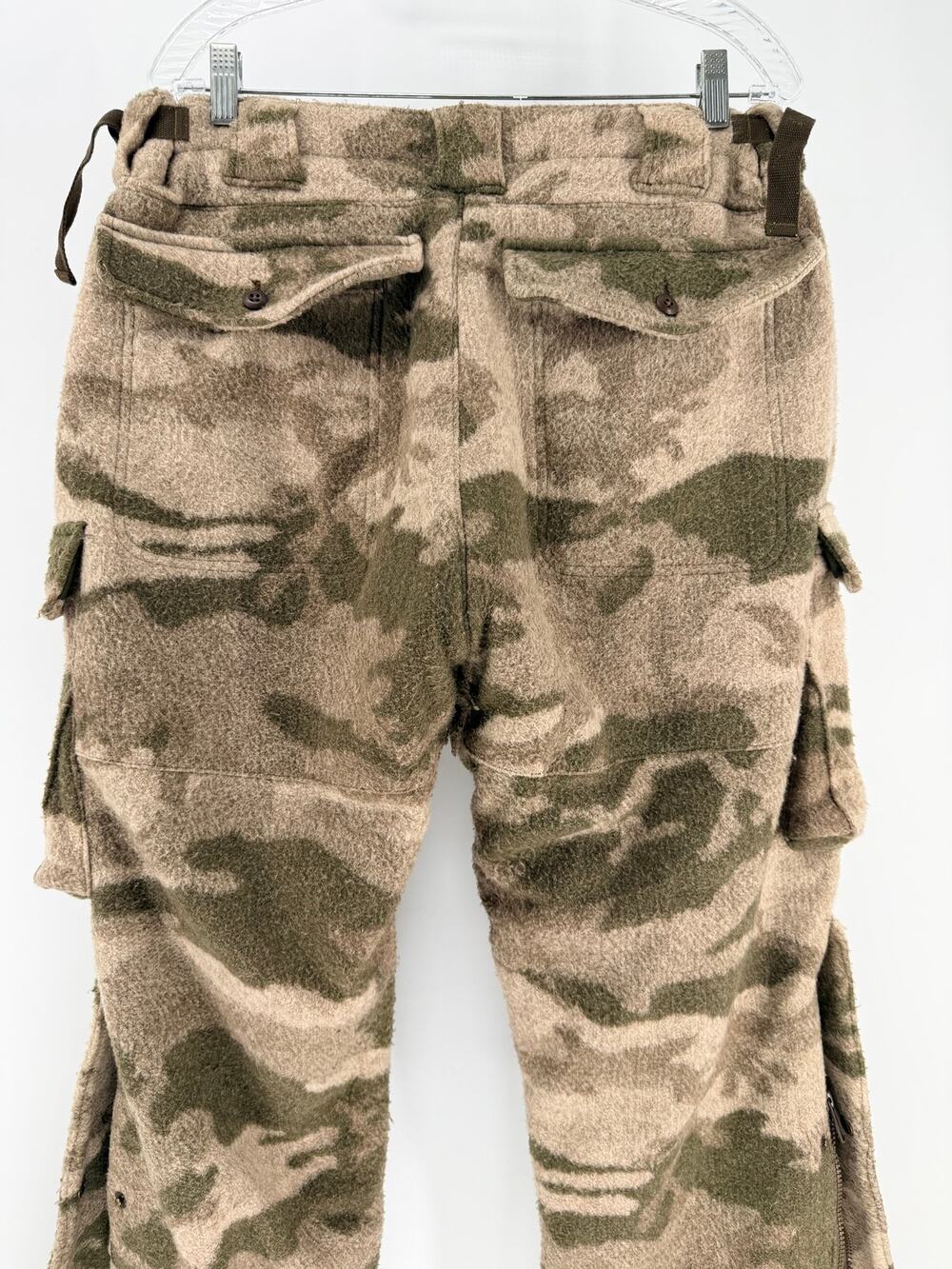 Cabela's Camo Wool Blend Hunting Pants Cargo Zip Ankle Sportsman Sz 36